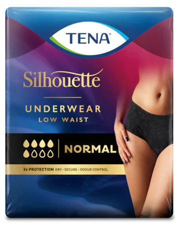 Tena Silhouette Preto Cintura Baixa L 12un -780225