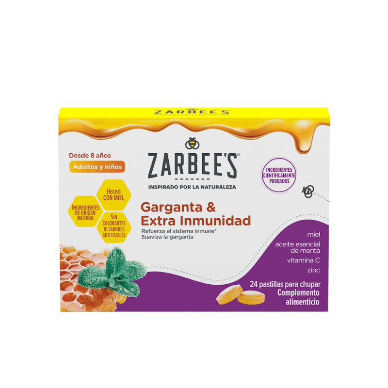 Zarbees Original Garganta Extra Imunidade 24past