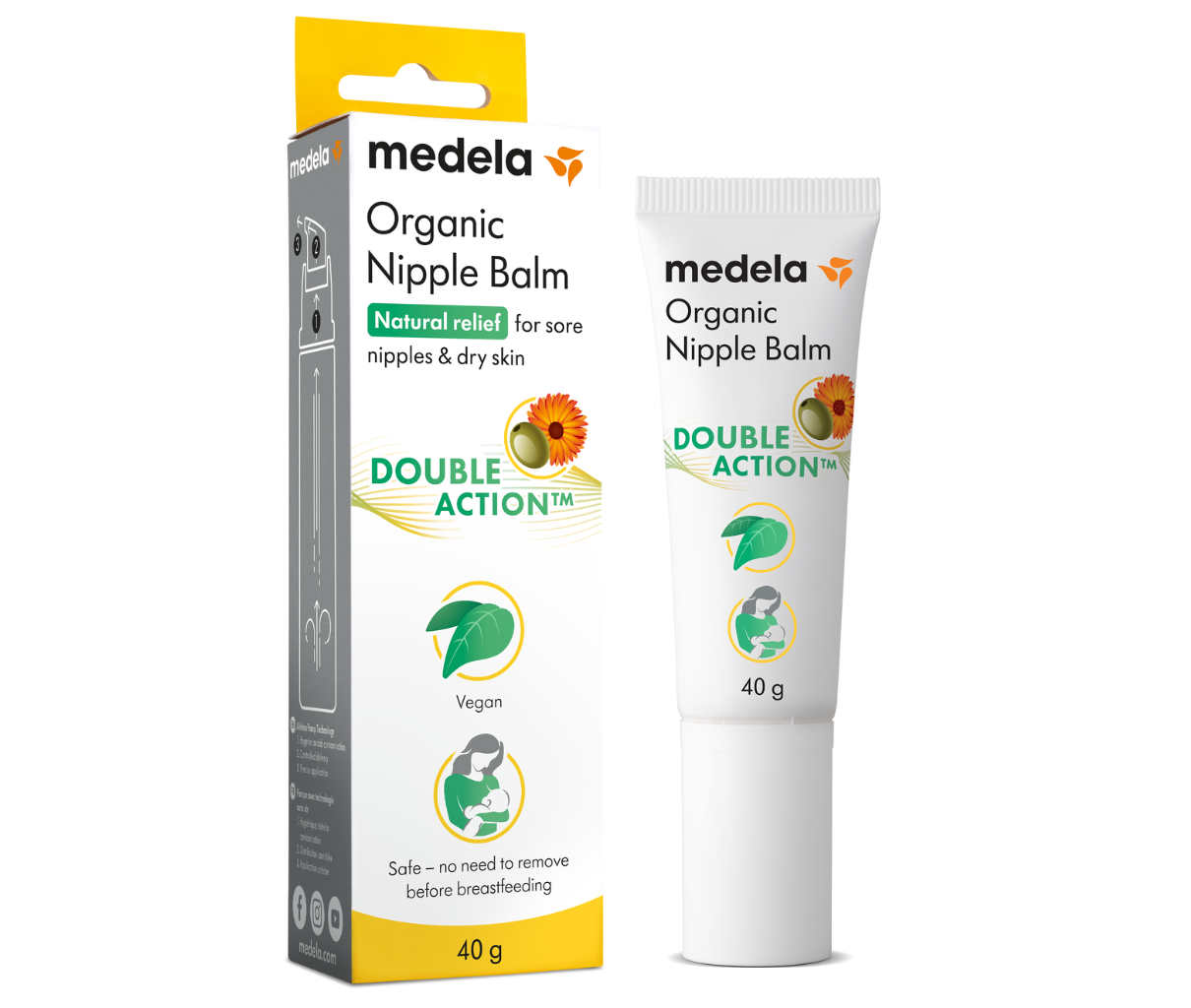 Medela Organic Nipple Balm Double Act 40g