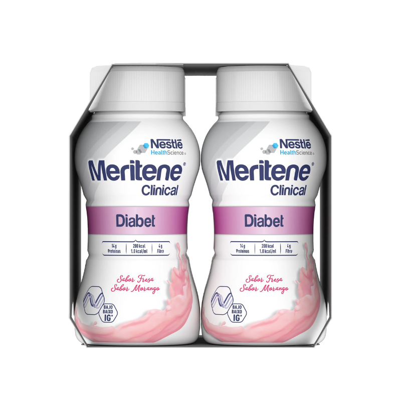 Meritene Clinical Diabet Plus Morango 200ml 4un