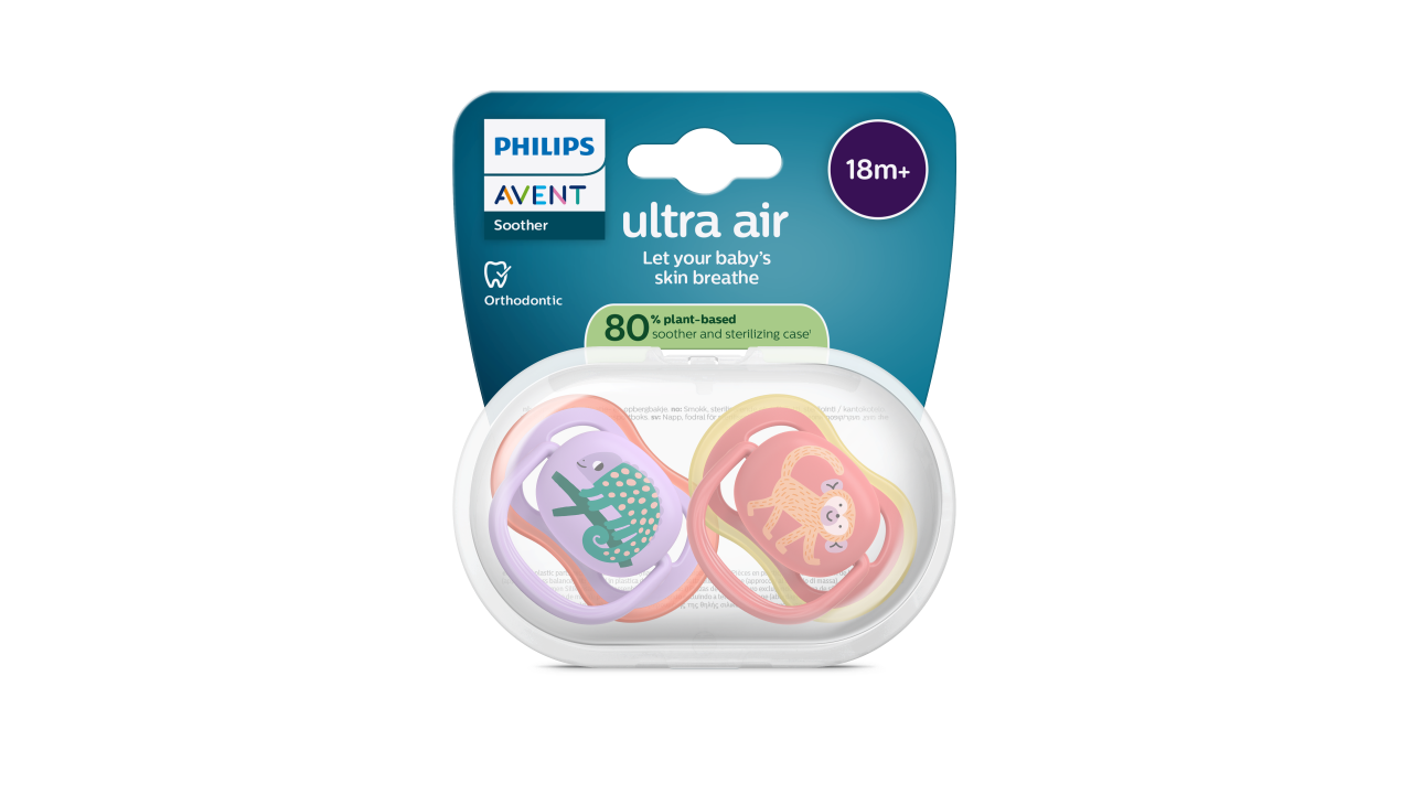 Philips Avent Ultra Air Dekor Schnuller Mädchen 18M+ 2 Stück