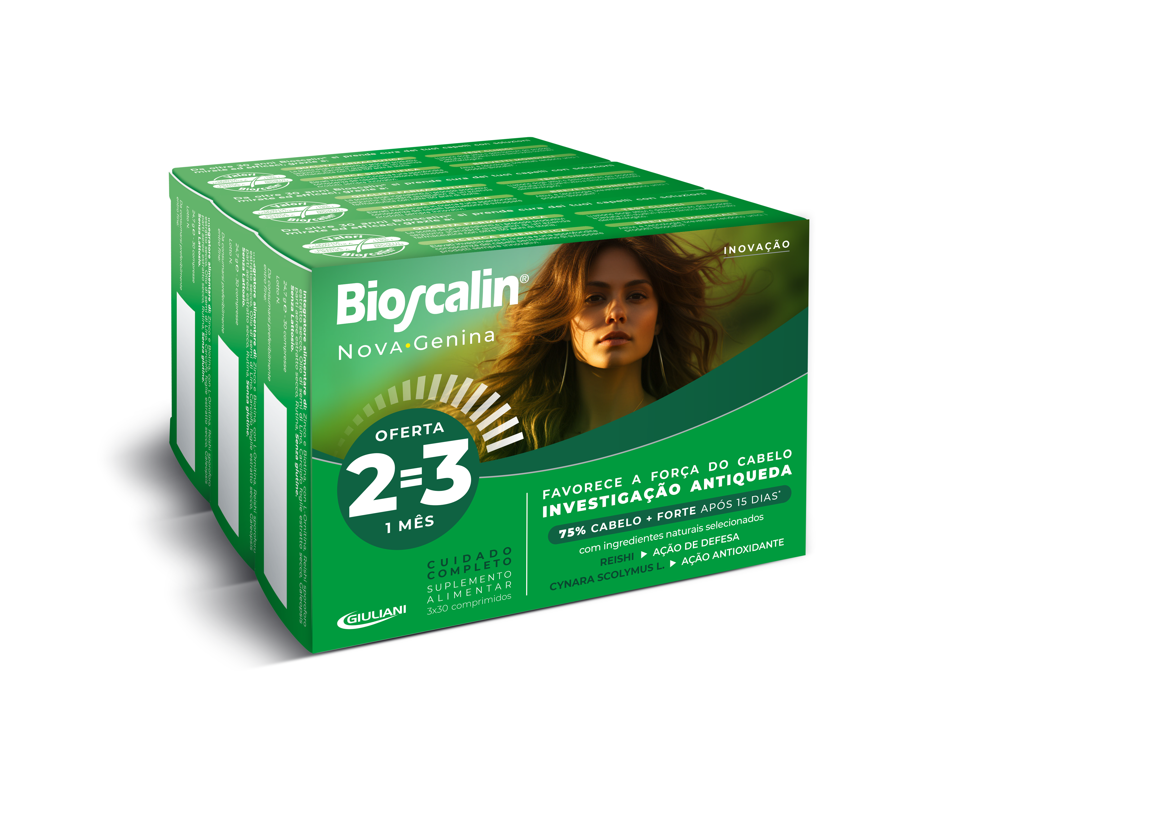 Bioscalin Nova Genina Antiqueda 30 Comp Pack 2=3