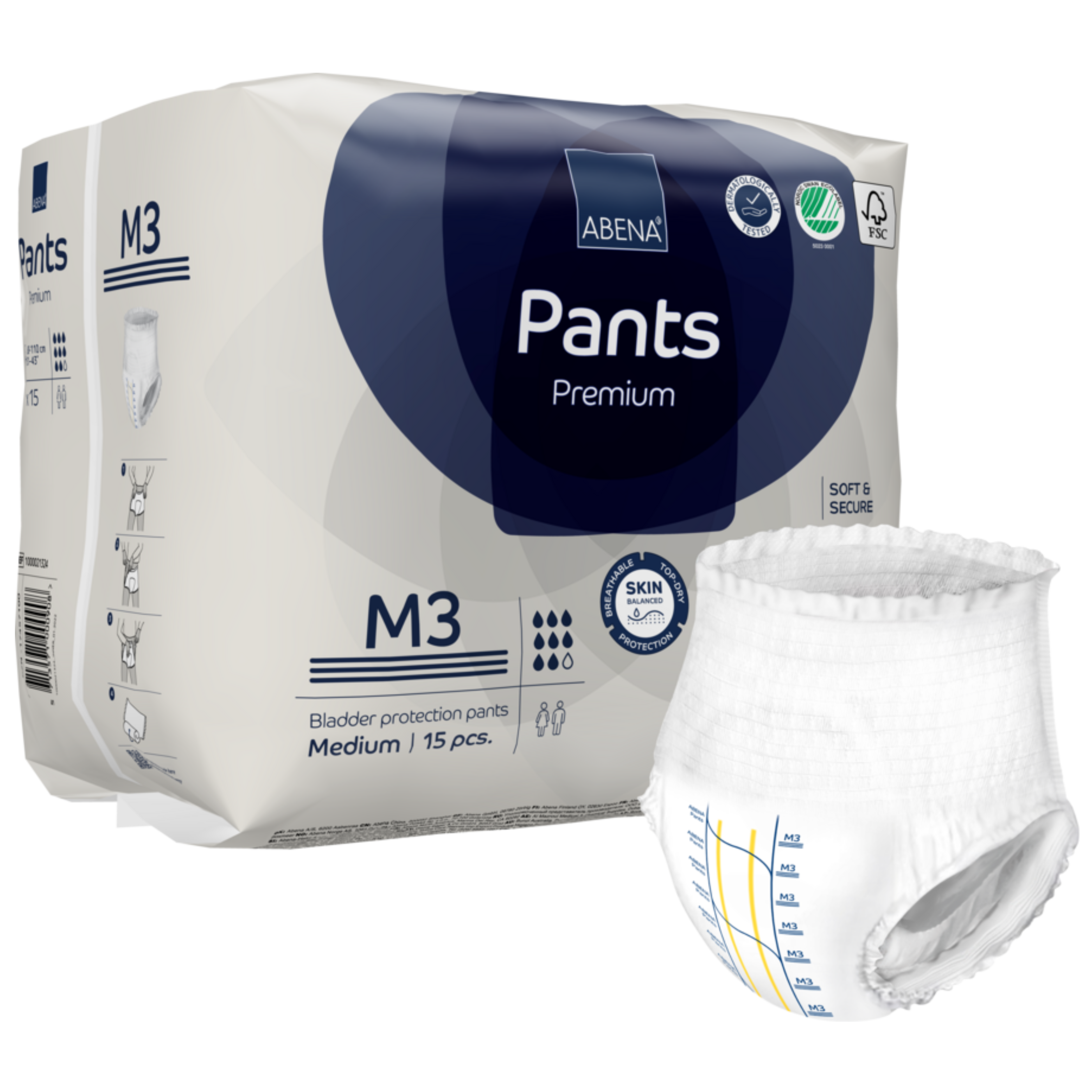 Abena Pants Premium M3 15un -1000021324