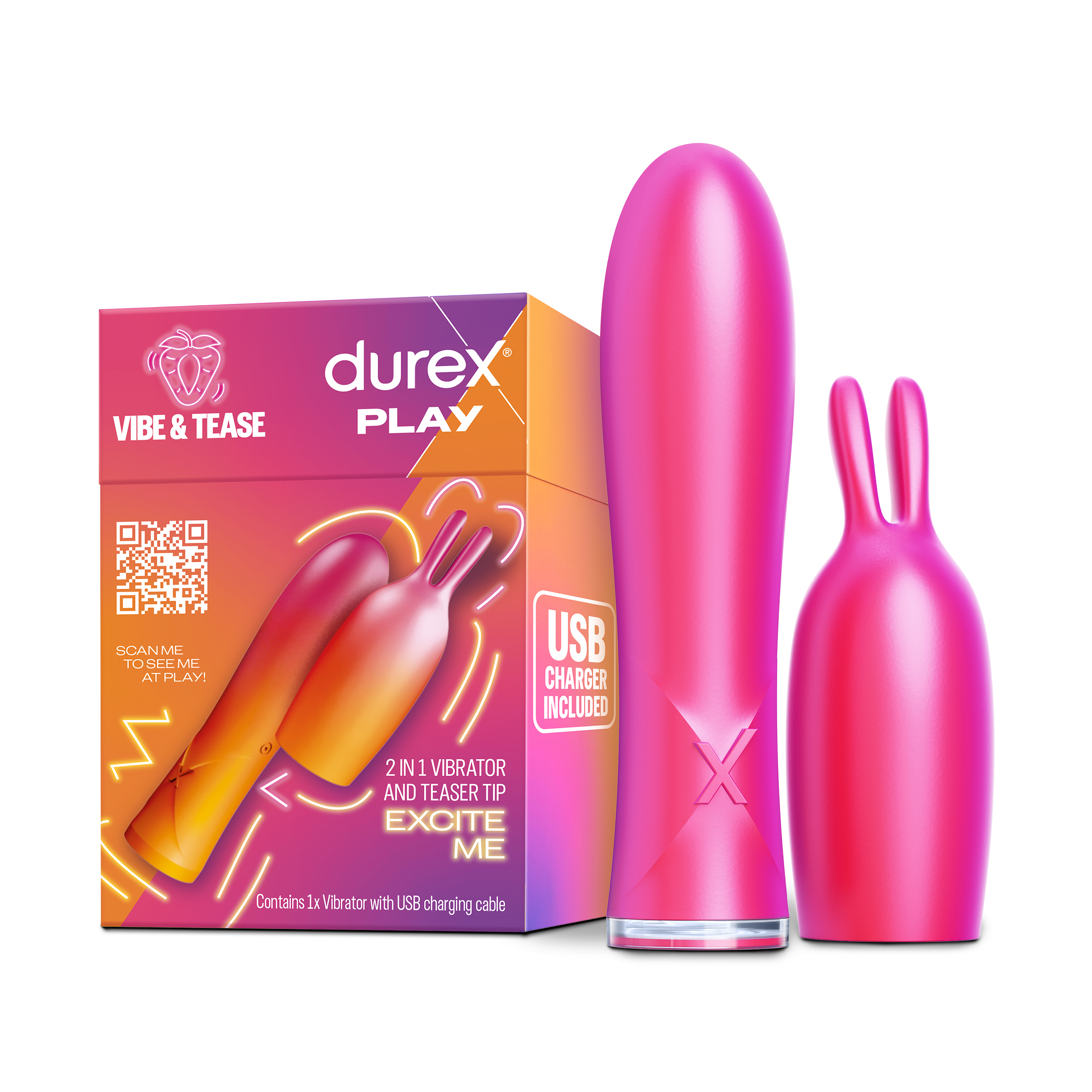 Durex Play Estimulador Clitóris e Vibrador 2 em 1