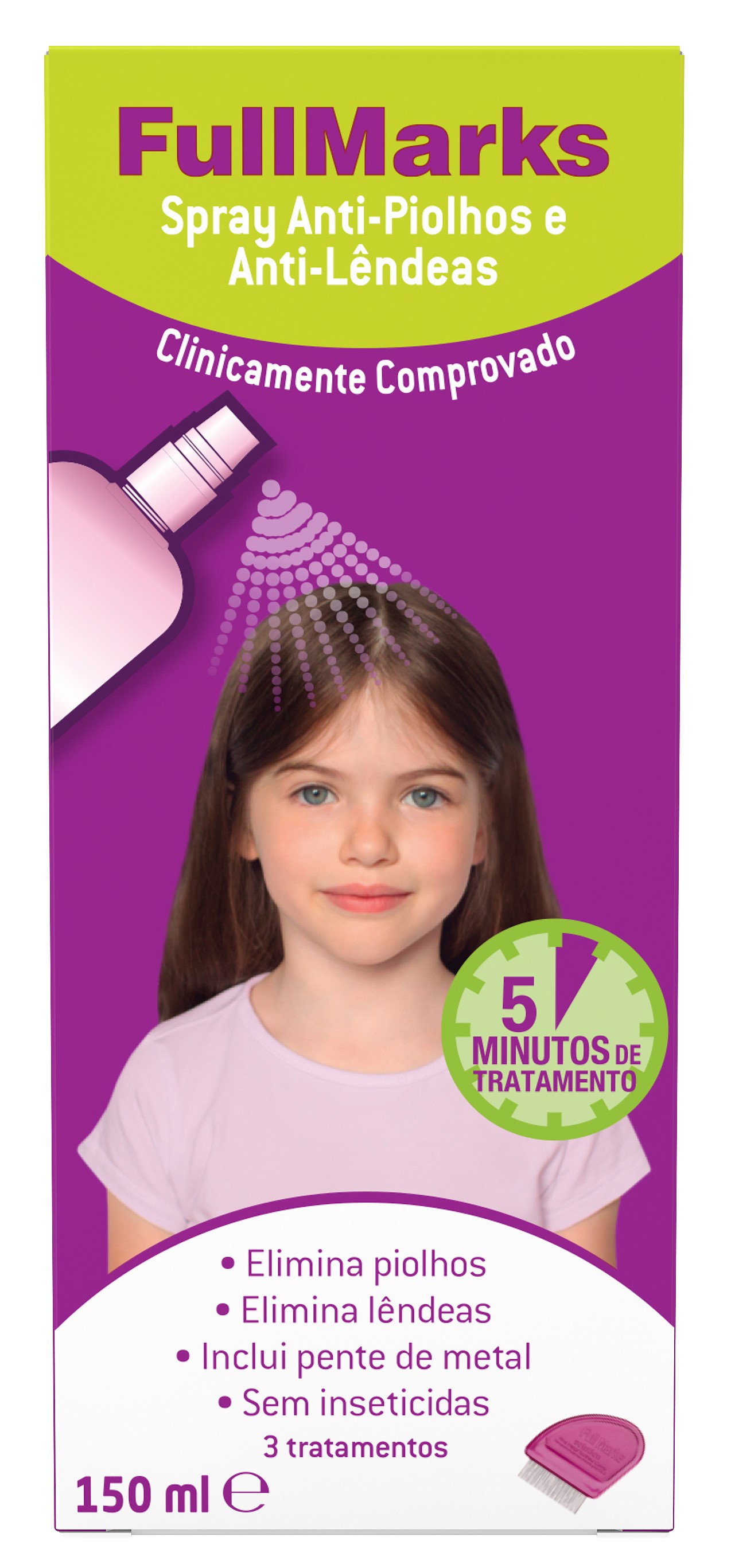 FullMarks Spray Anti-Piolhos e Anti-Lêndeas 150ml