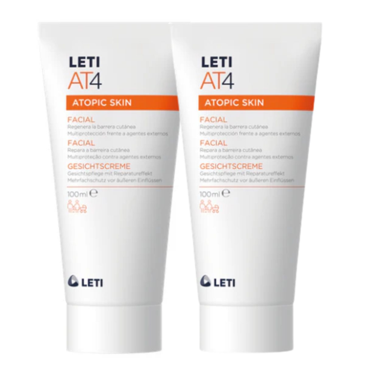 Leti AT4 Atopic Skin Cr Facial 2un -Promo