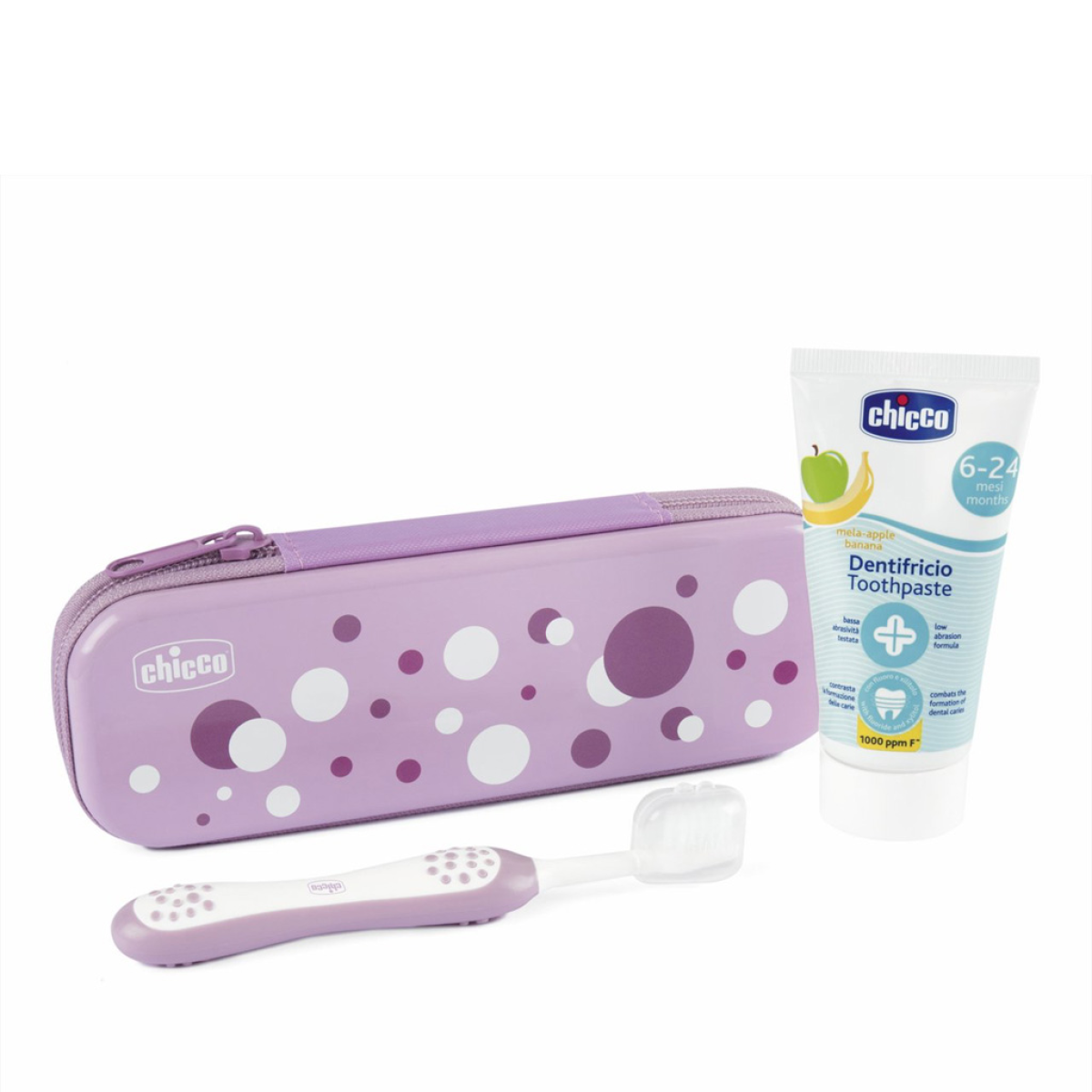 Chicco Conjunto Higiene Oral Lilas 6M+