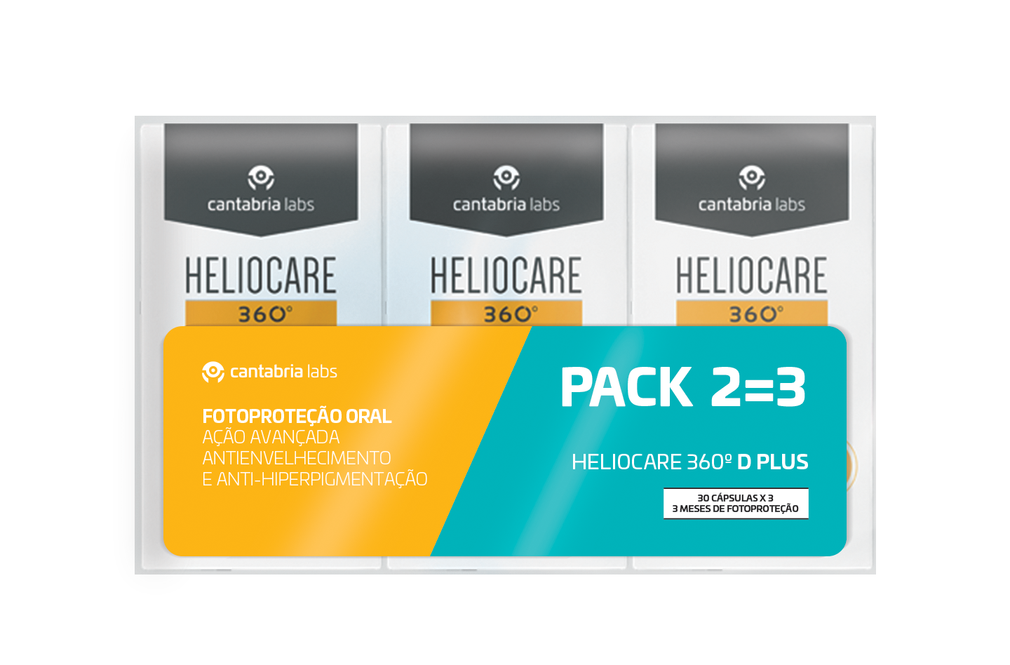 Heliocare 360 D Plus Cápsulas  30Caps Pack 2=3