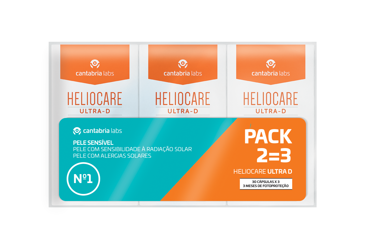 Heliocare Ultra D Cápsulas 30caps Pack 2=3