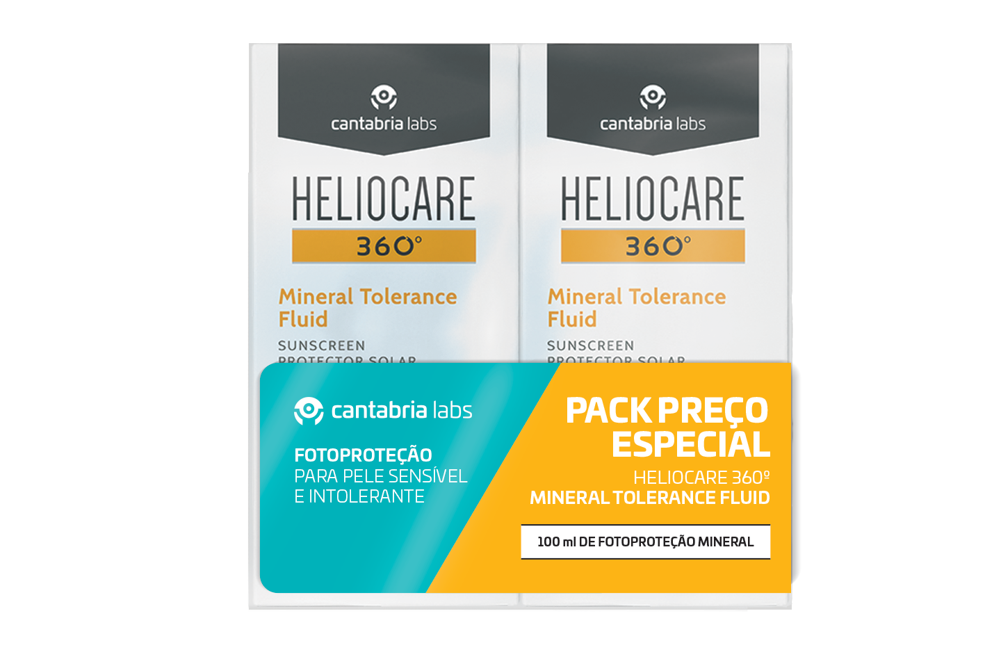 Heliocare 360 Mineral Tolerance Fluido 50ml Pack 2un