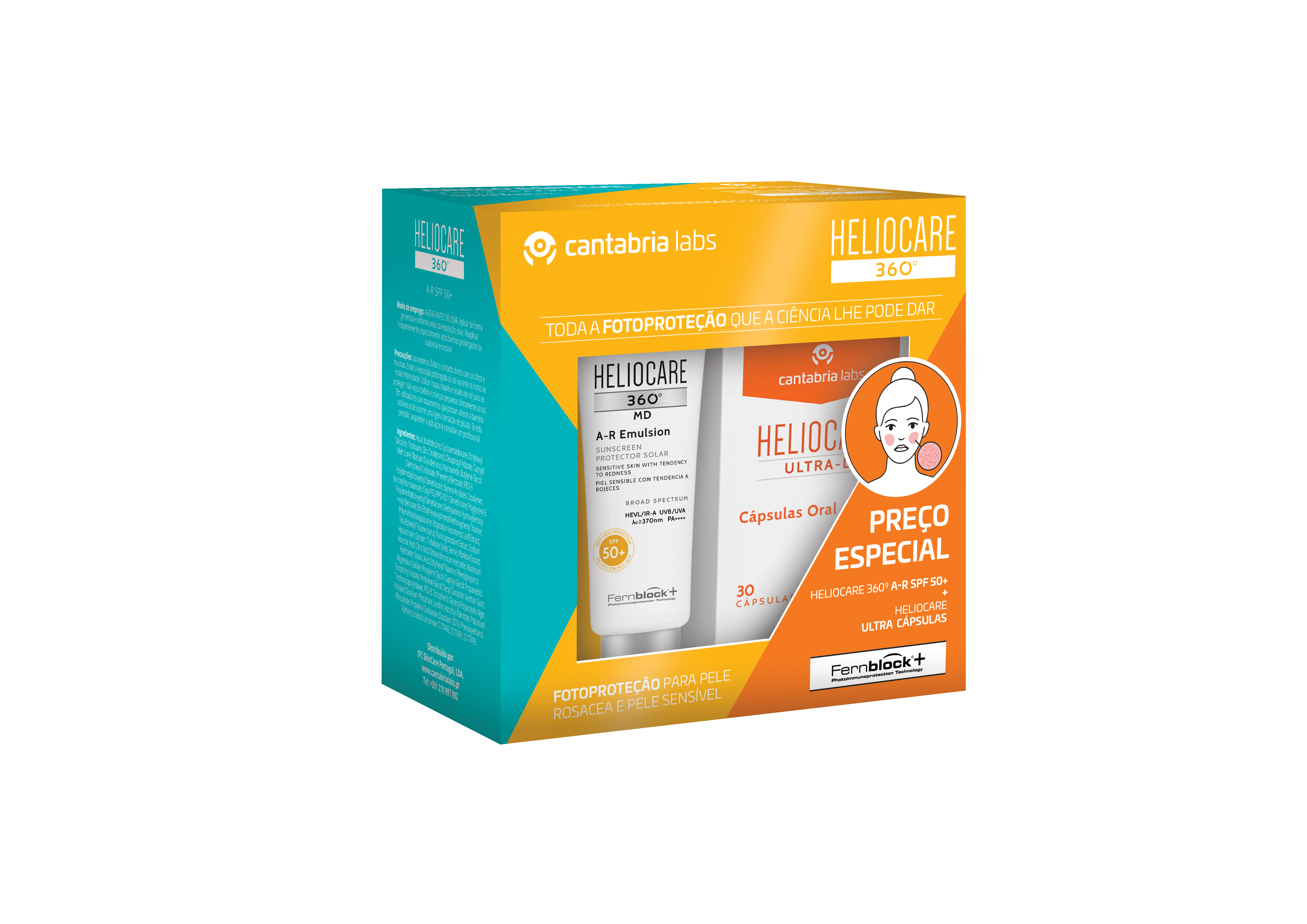 Heliocare 360 AR SPF50+ + Ultra D Cápsulas 30caps Pack