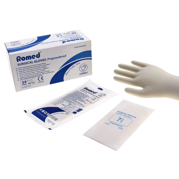 Romed Luvas Cirúrgicas Látex Estéril com Pó Tamanho 8 2un