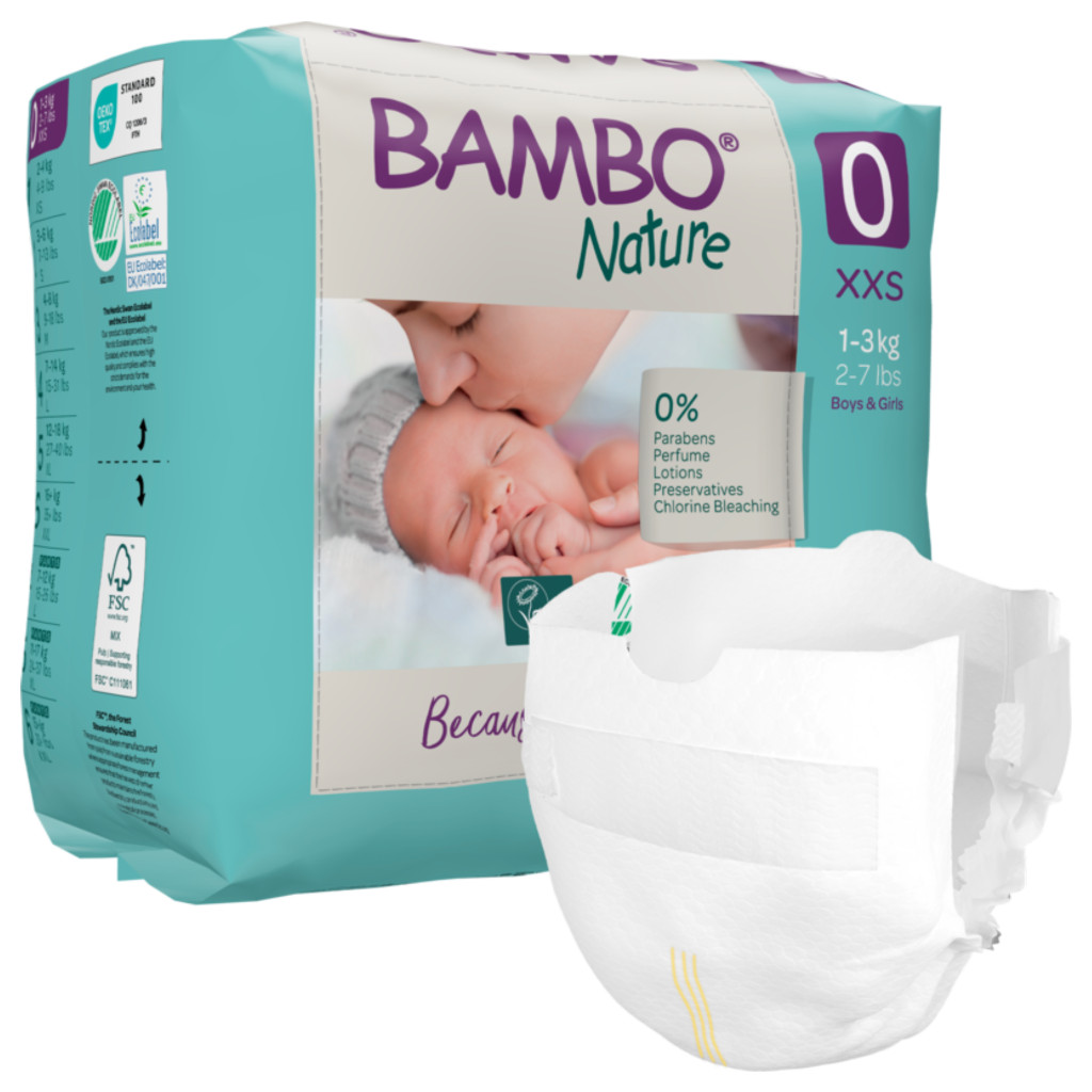 Bambo Nature Fraldas de Bebé Ecológicas T0 1-3 kg 24un