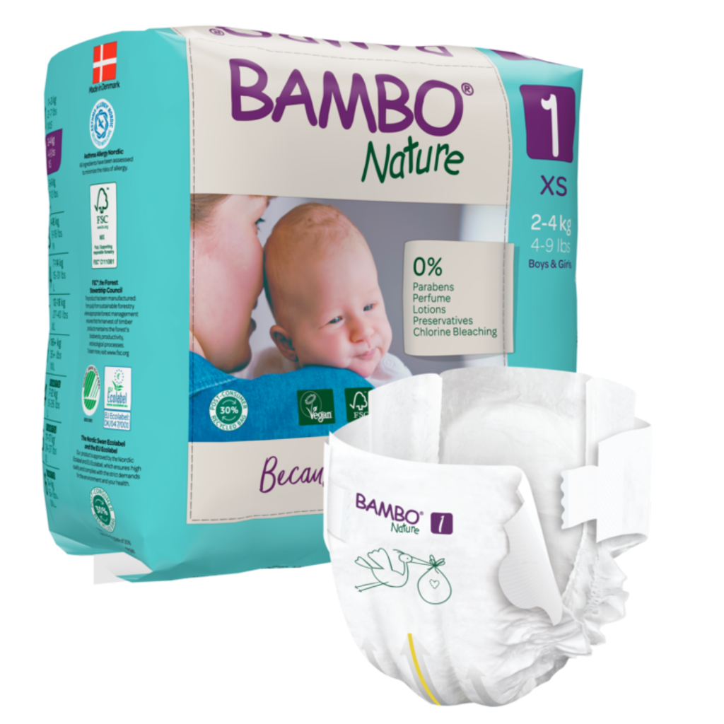 Bambo Nature Fraldas de Bebé Ecológicas T2 3-6 kg 30un