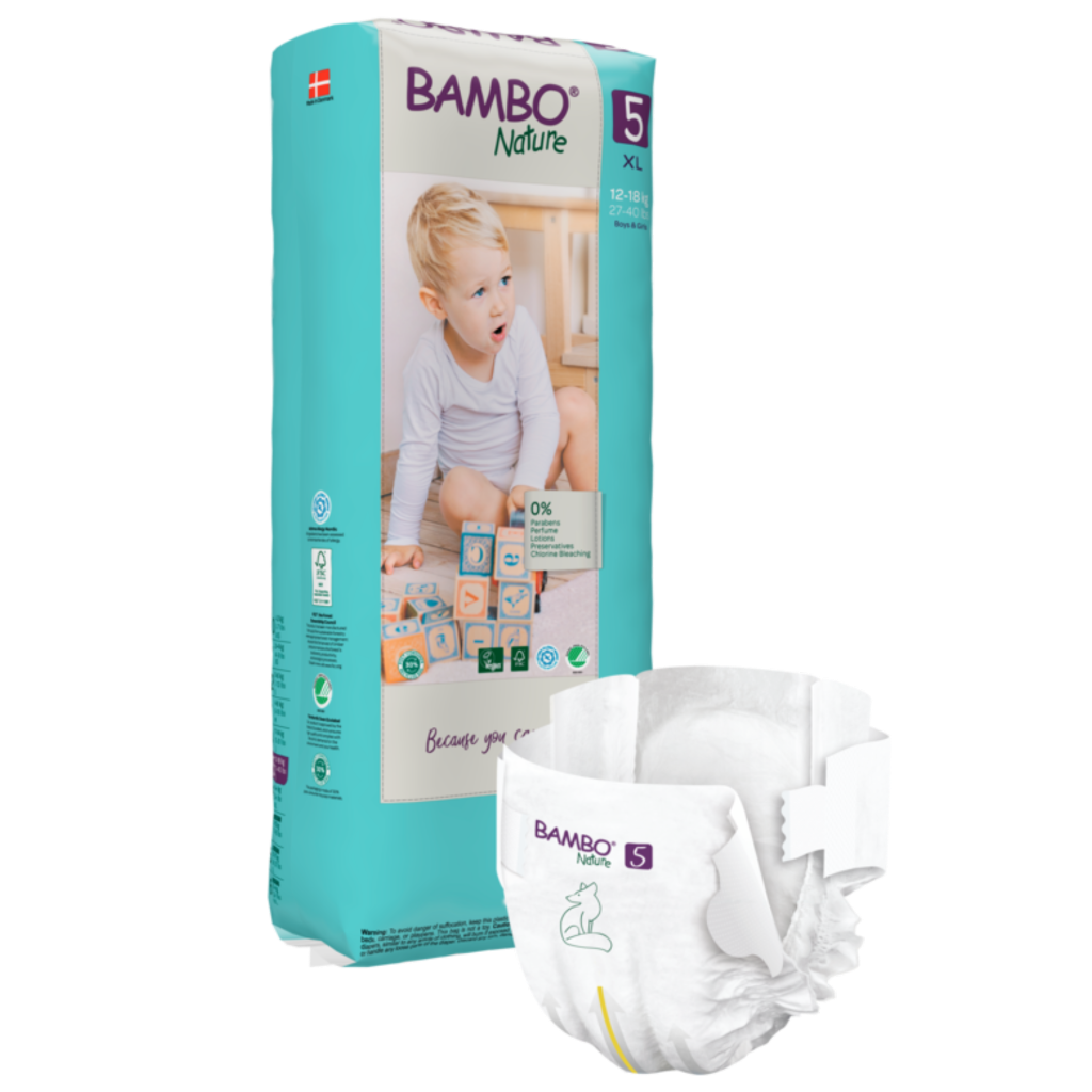 Bambo Nature Fraldas Ecológicas T5 12-18kg PACK XL  44un