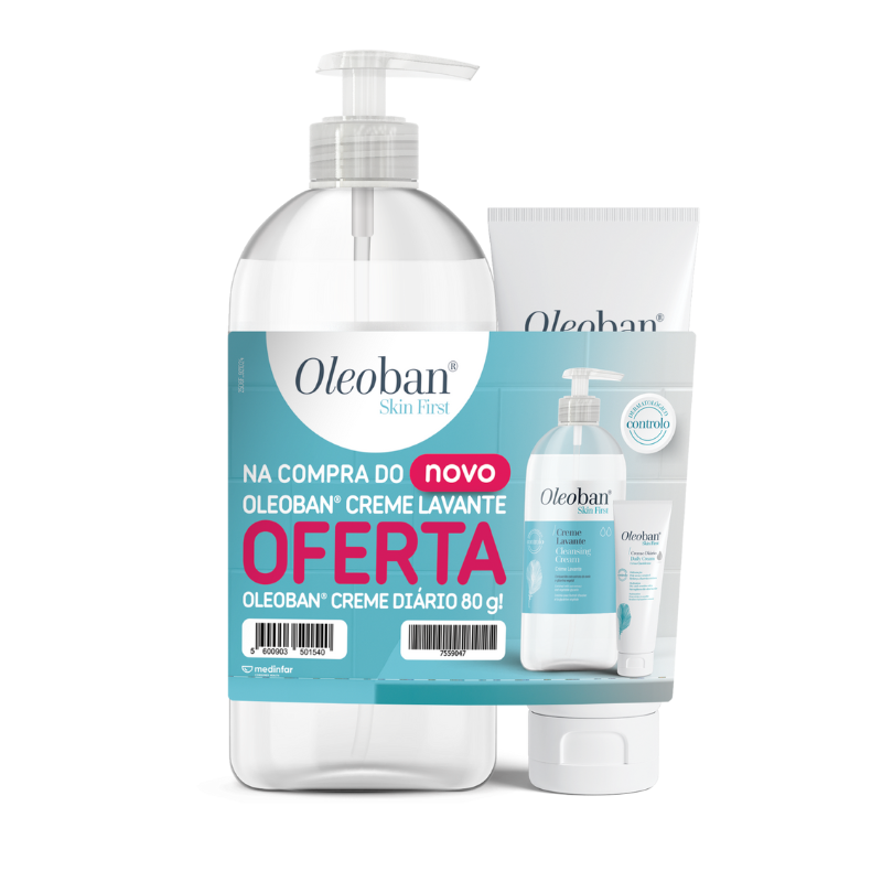Oleoban Skin First Creme Lavante 450ml + Oferta Creme Diario 80g