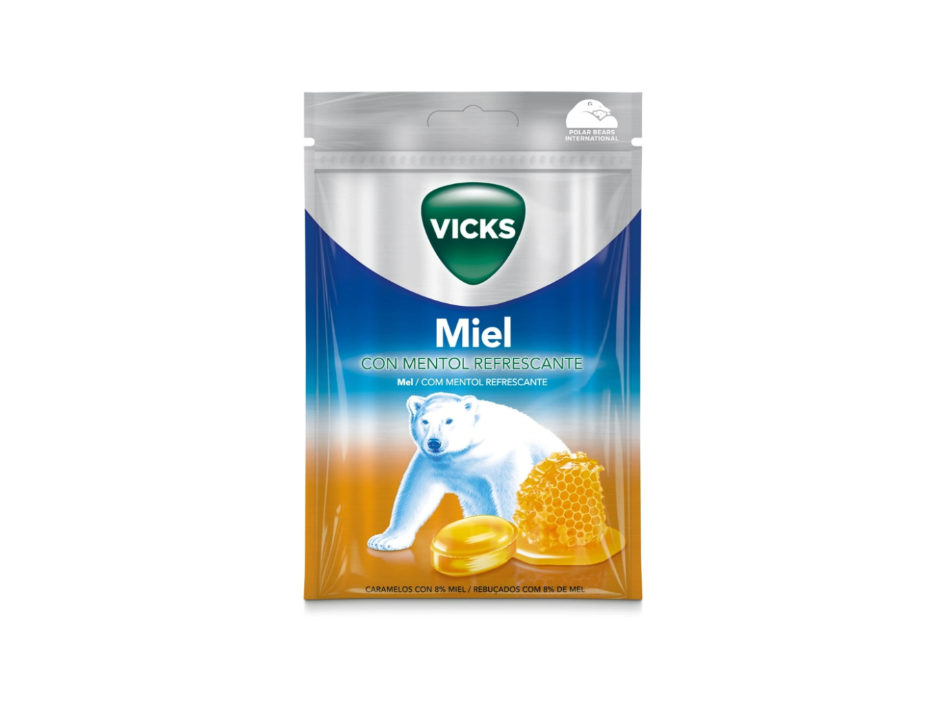 Vicks Rebucados  Mentol Refrescante Mel 72g