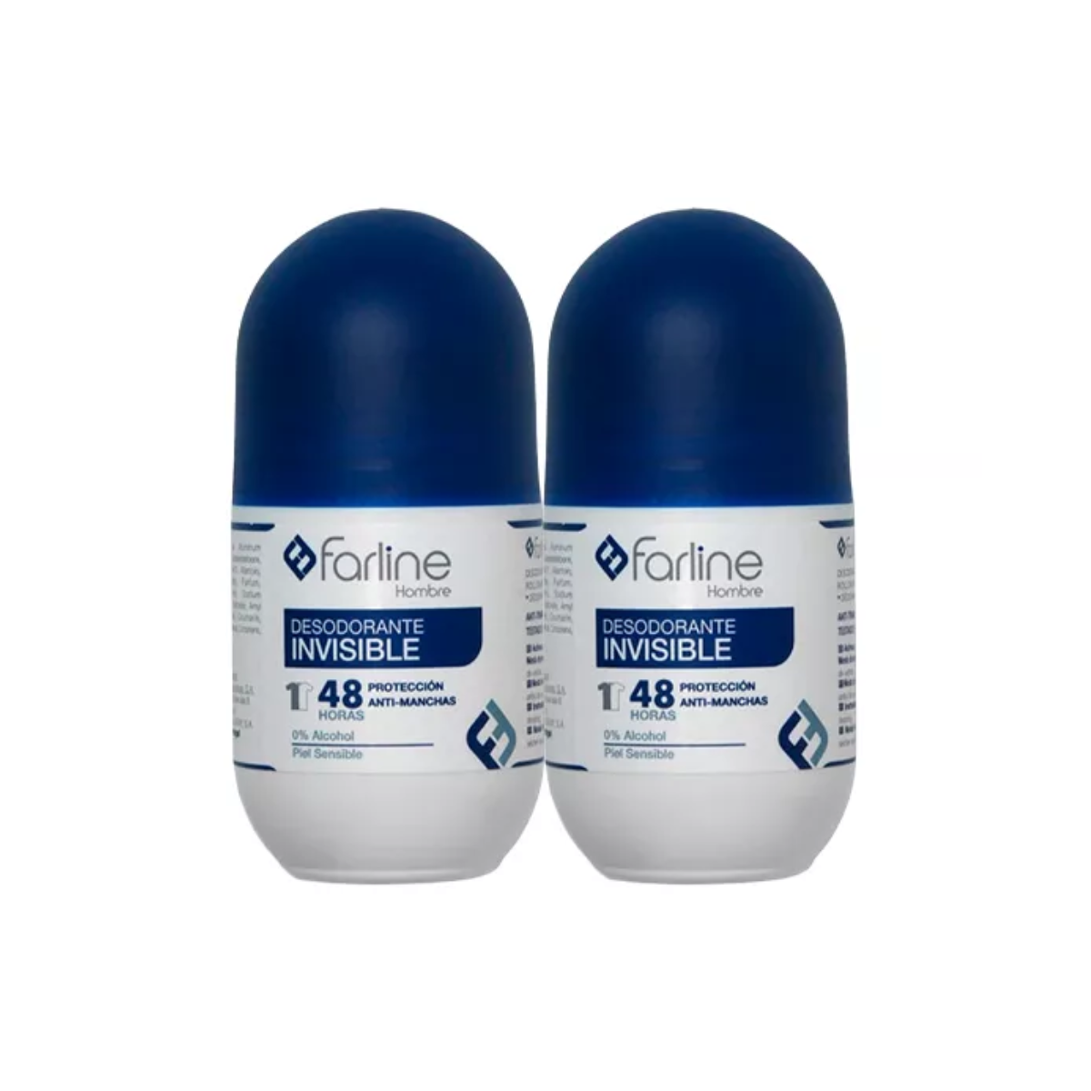 Farline Deo Hombre Roll-on Invisivel 50ml 2un