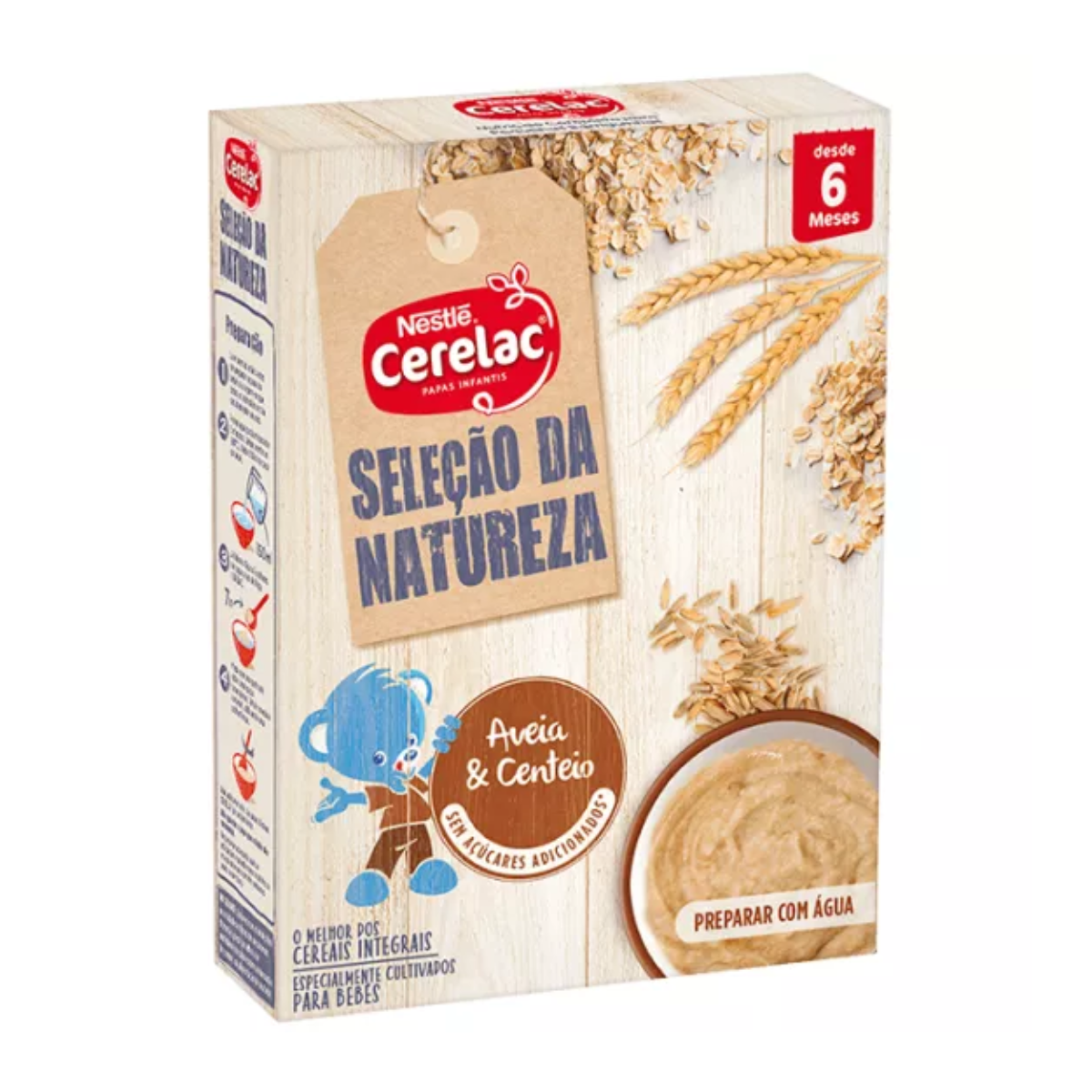 Cerelac Seleção Natural Papa Aveia/Framboesa/Banana 6M+ 240g