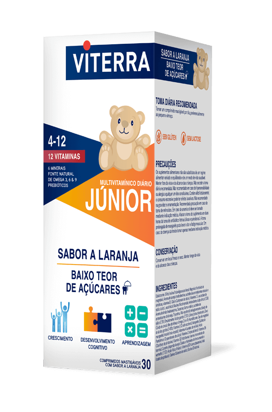 Viterra Junior 4-12 Anos 30 comp mastigáveis