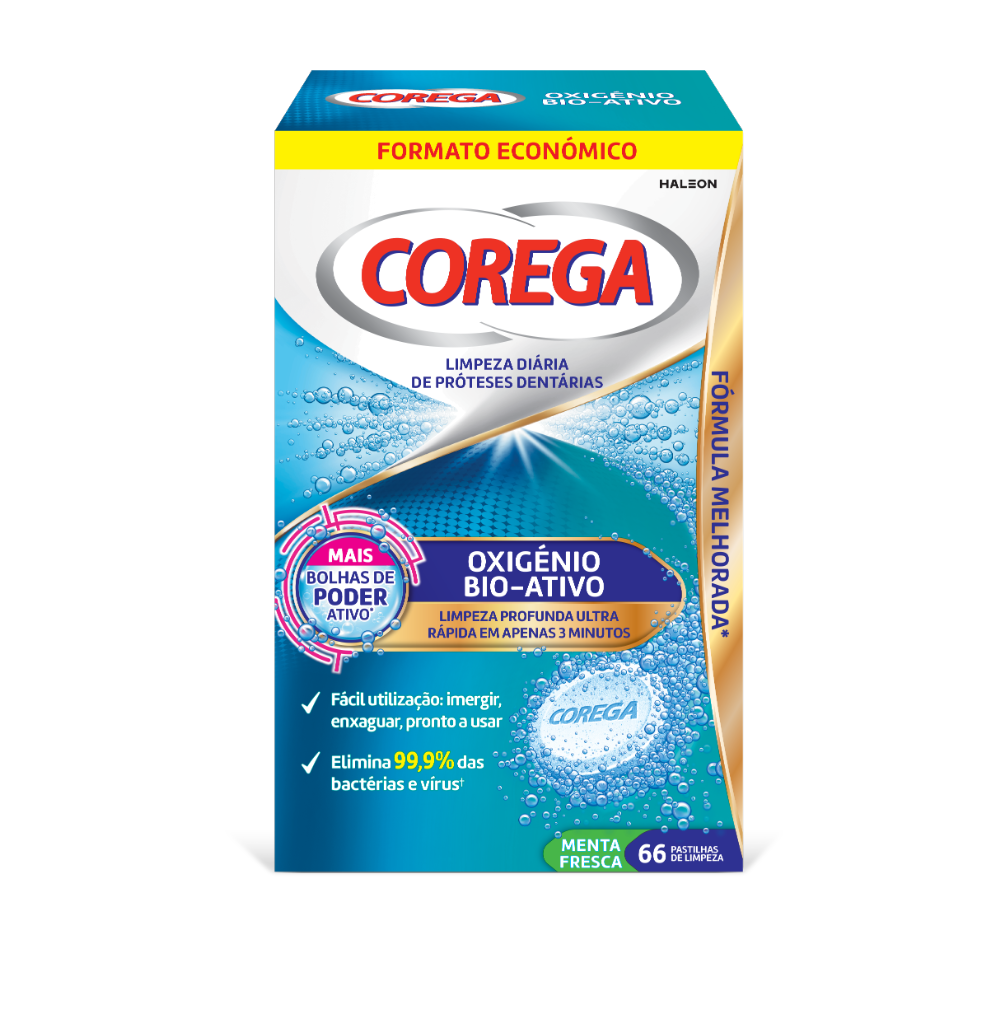 Bioaktive Corega Tabletten für Prothesen (66 Stück)
