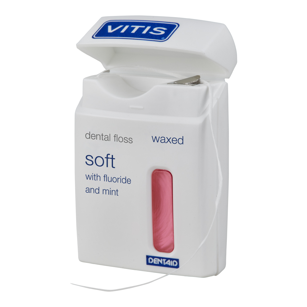 Vitis Sanftes Wachs-Zahnseide Fluorid/Minz