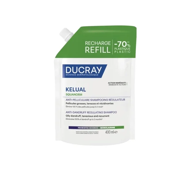 Ducray Kelual Squanorm Champô Caspa Oleosa Recarga 400ml