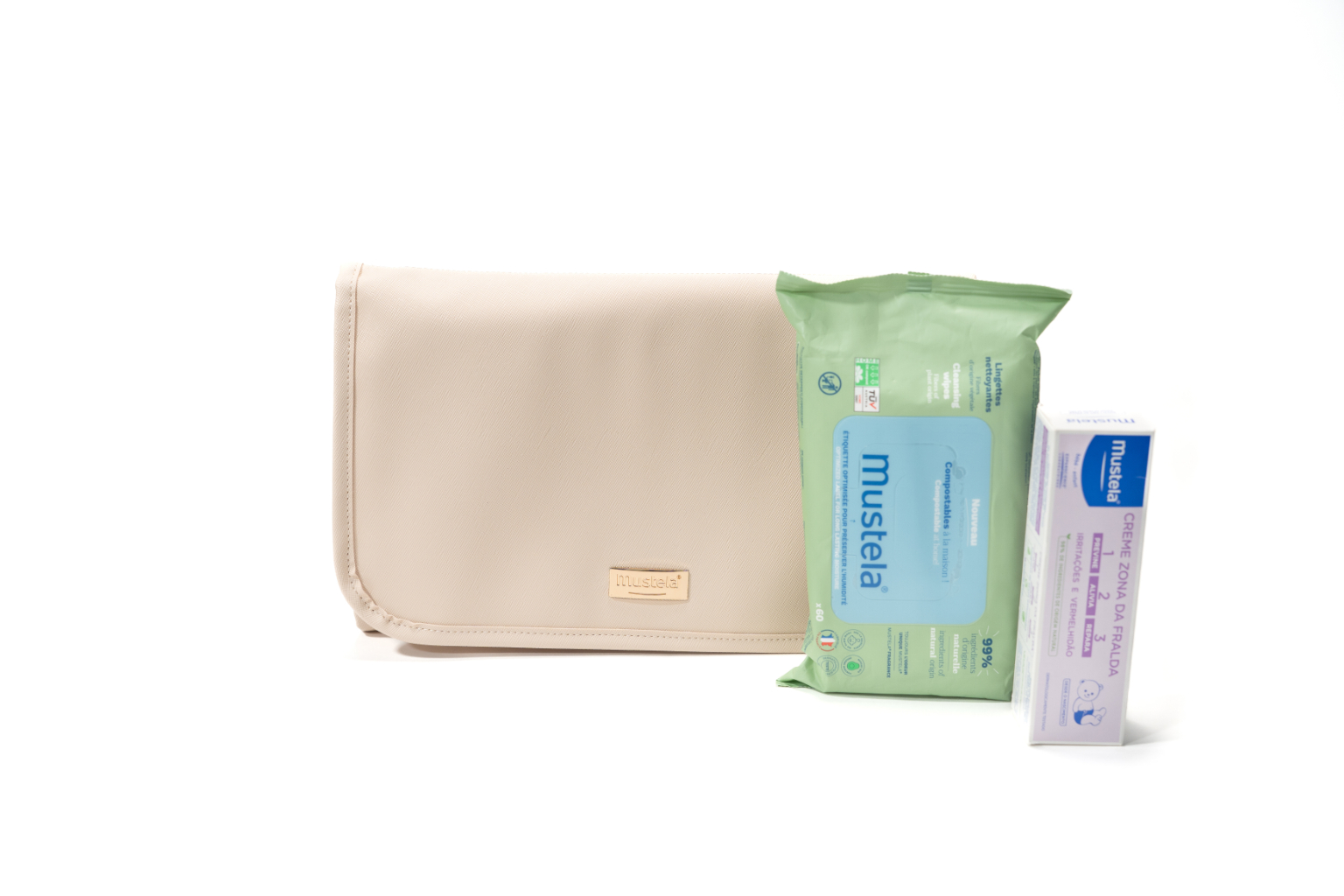 Mustela Kit Muda Fralda Bege Toalhetes + Creme