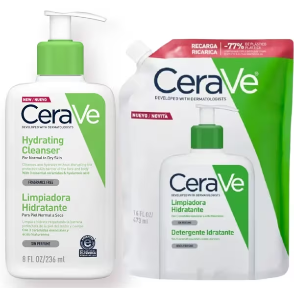 CeraVe Creme Limpeza Hidratante 473ml + Recarga