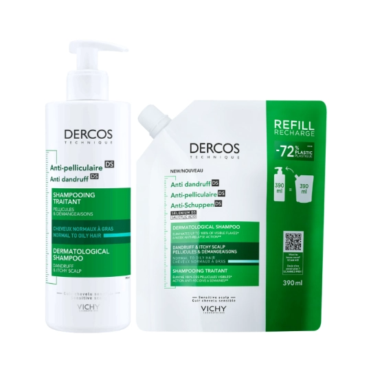 Vichy Dercos Champô Anticaspa DS 390ml + Recarga 390ml