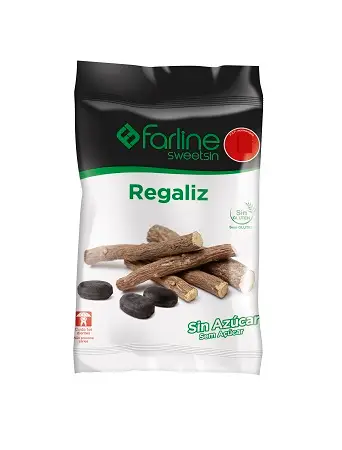 Farline Sweetsin Regaliz Rebucados Sem Açúcar 40g