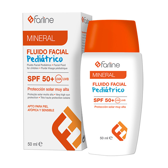 Farline Mineral Fluido Facial Pediátrico Pele Atópica e Sensível SPF50+ 50ml