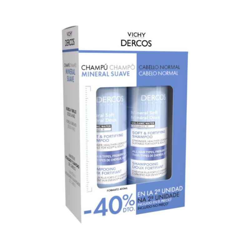 Vichy Dercos Champô Mineral 400ml Pack Duplo