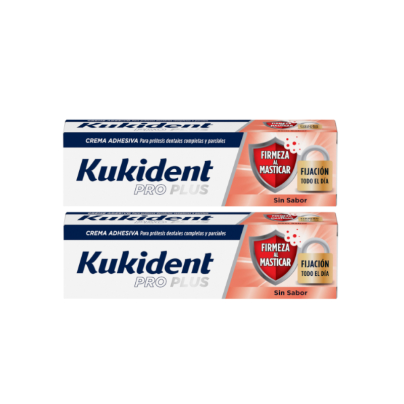 Kukident Pro Plus Firmeza ao Mastigar s/Sabor 40g Pack Duplo