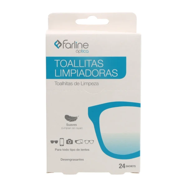 Farline Optica Toalhitas de Limpeza Lentes 24un