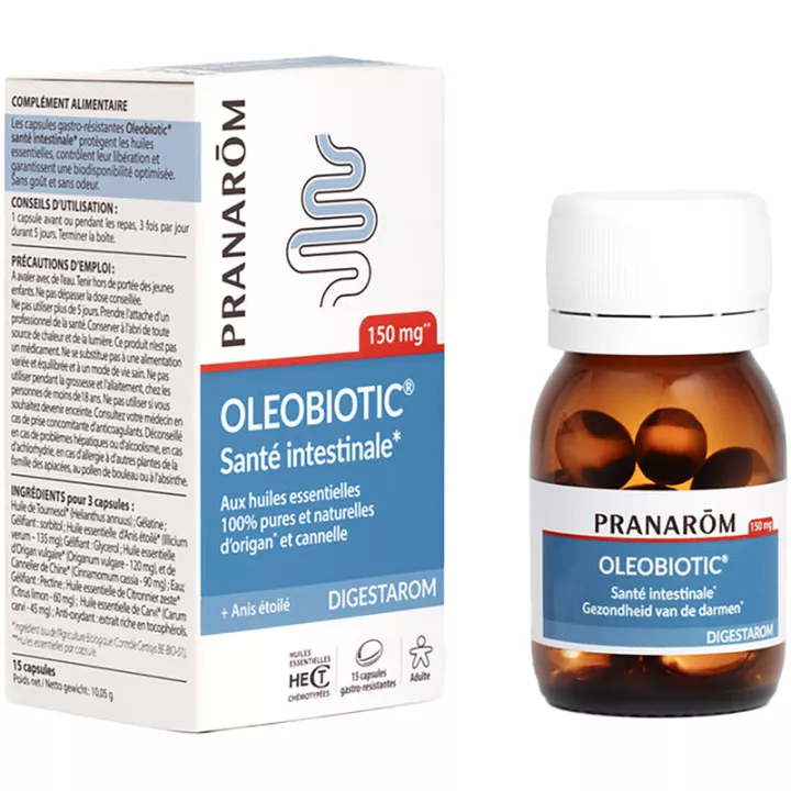 Pranarom Oleobiotic Digestarom Saude Intestinal 15caps