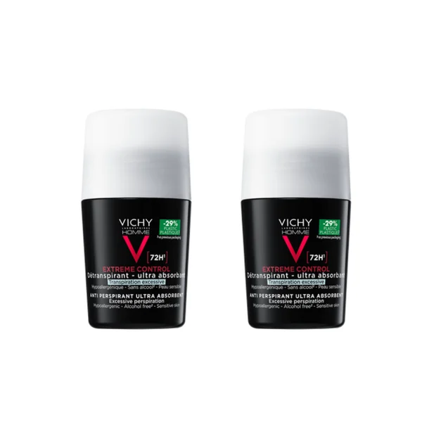 Vichy Homme Desodorizante Roll-On 72h 50ml Pack Duplo