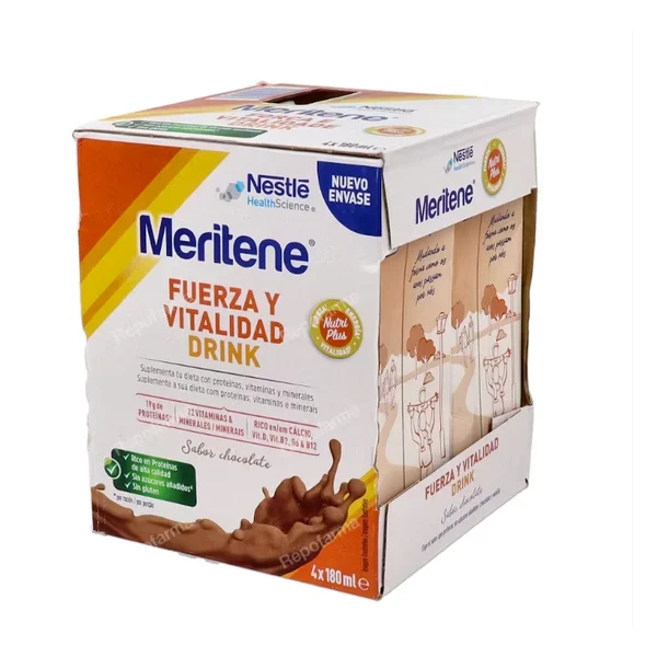 Meritene Força & Vitalidade Drink Chocolate 4x180ml