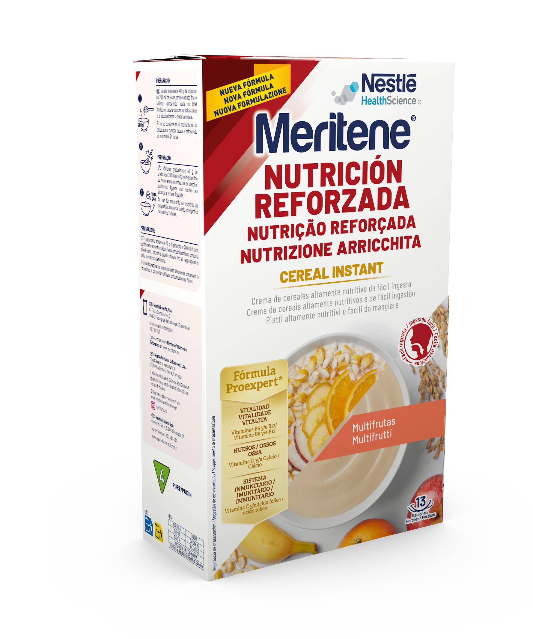Meritene Cereal Instant Multifrutas 520g