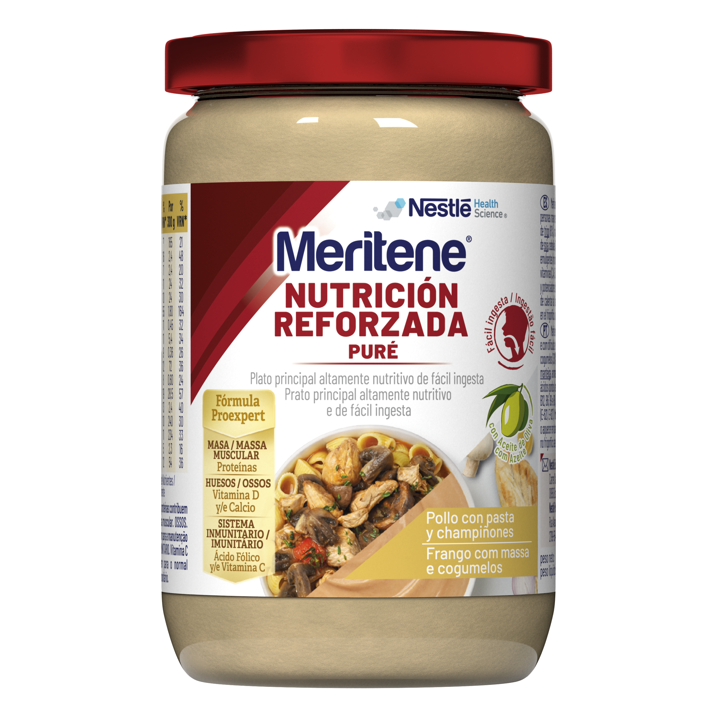 Meritene Nutrição Reforçada Puré Frango/Massa/Cogumelos 300g