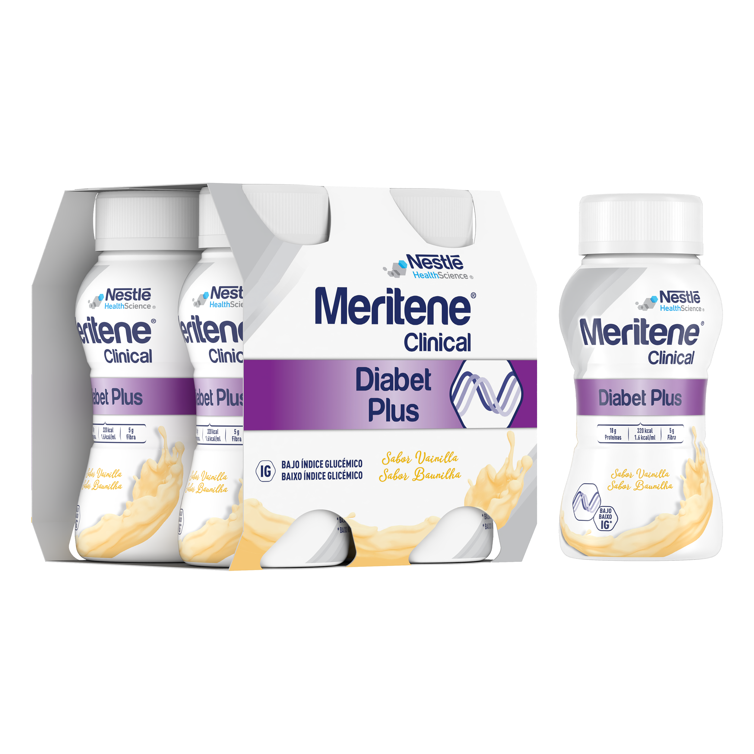 Meritene Clinical Diabet Plus Vainilla 200ml 4un