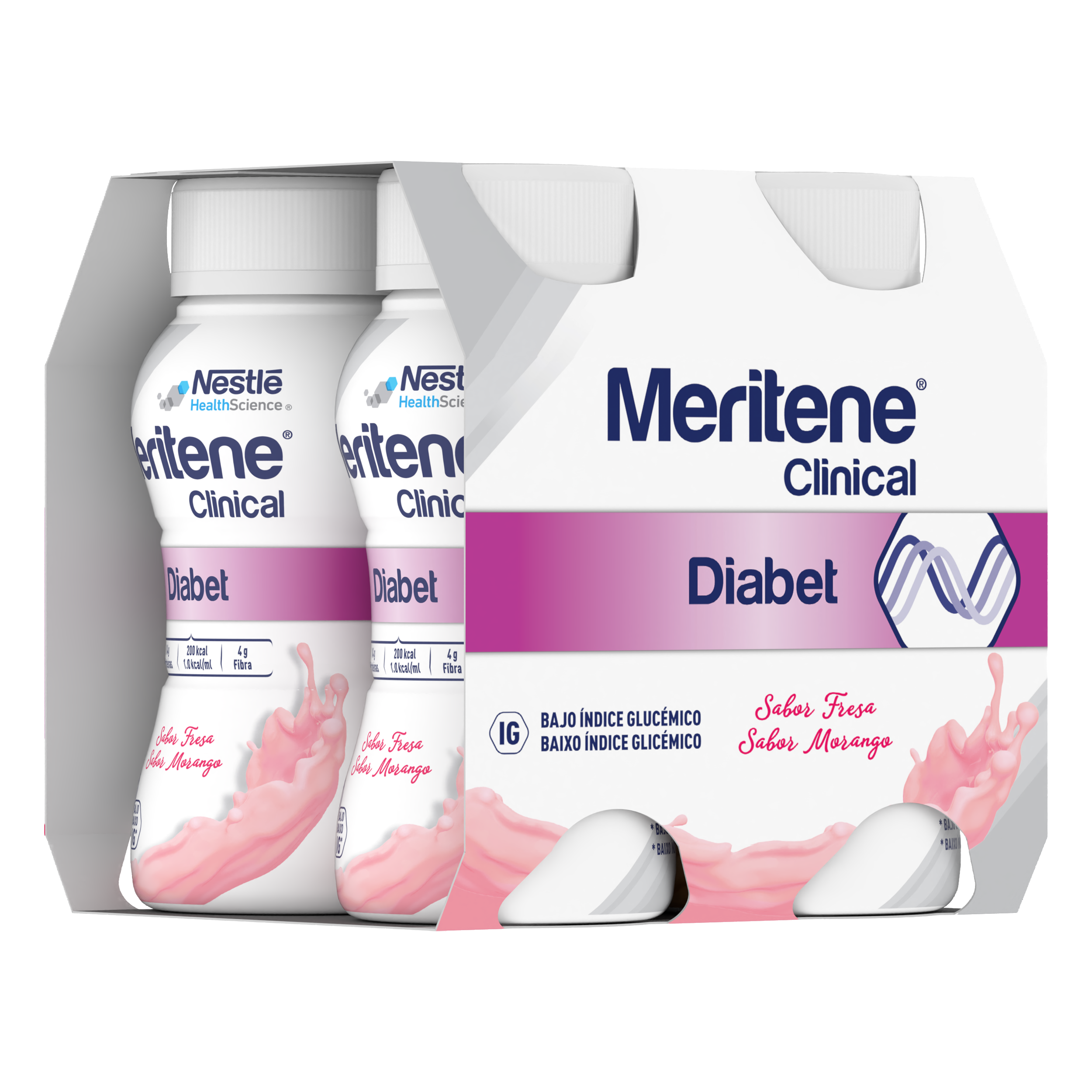 Meritene Clinic Diabet + Fresa 200ml 4un