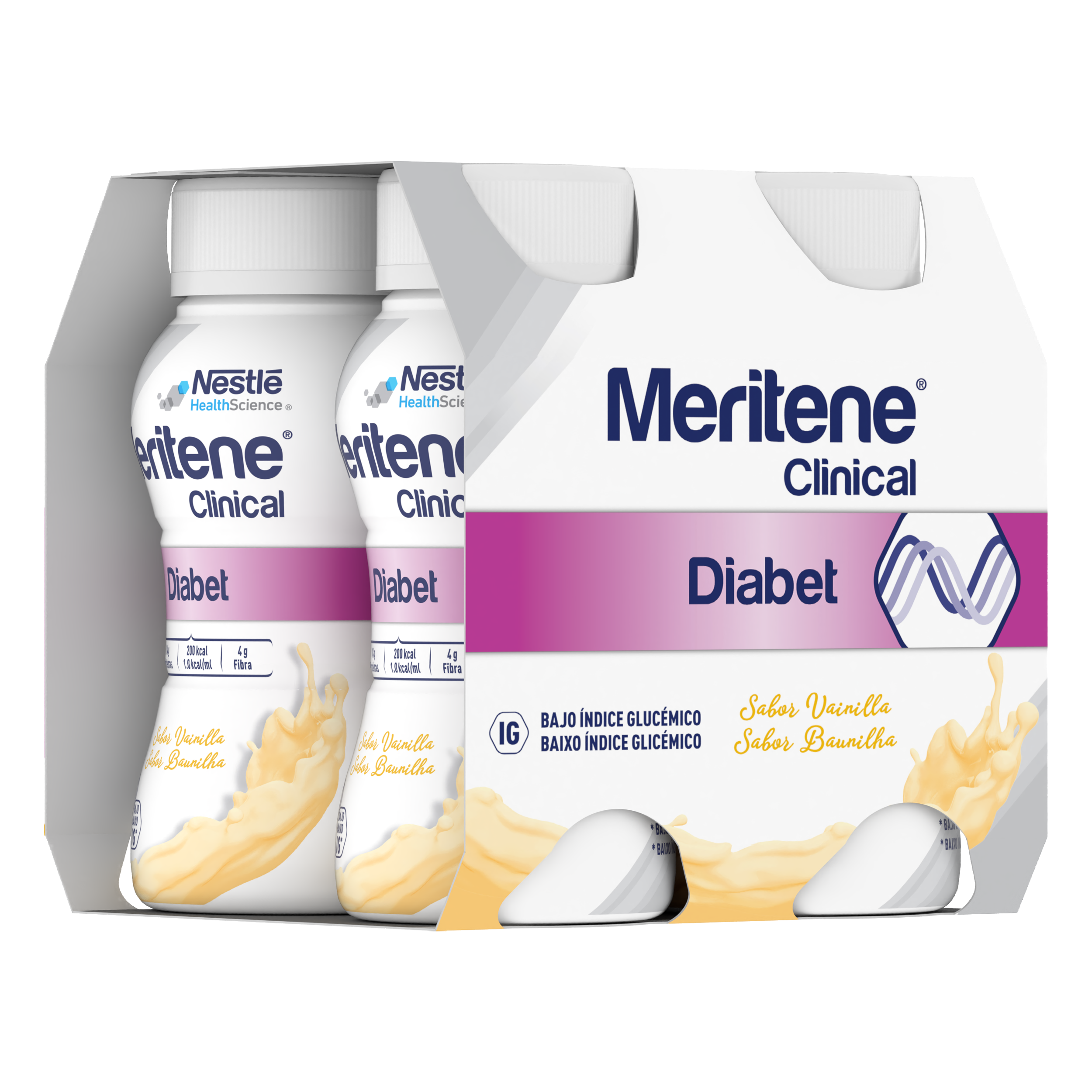 Meritene Clinical Diabet Baunilha 4x200ml 