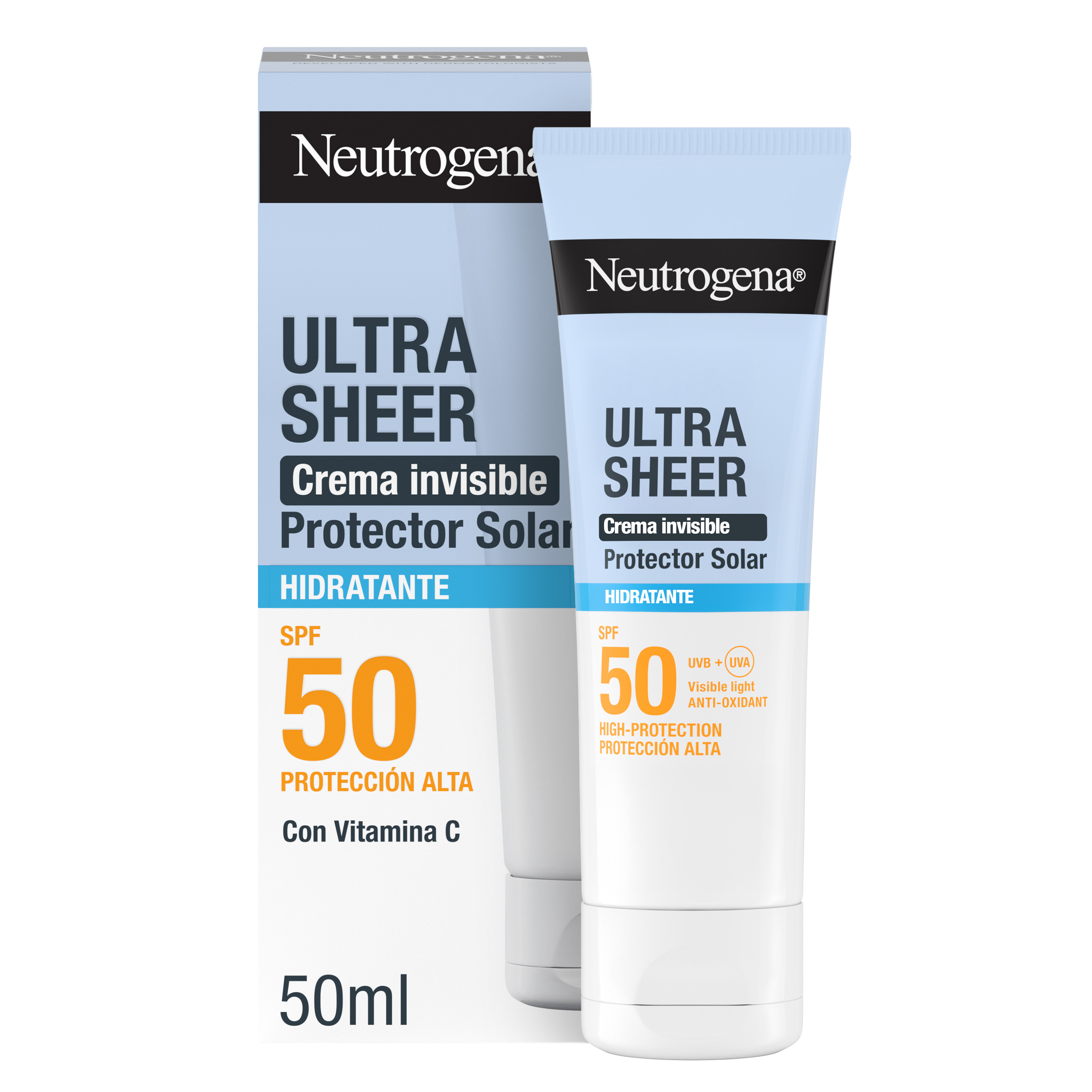 Neutrogena Ultra Sheer Creme Invisível Hidratante Peles Secas FPS50 50ml