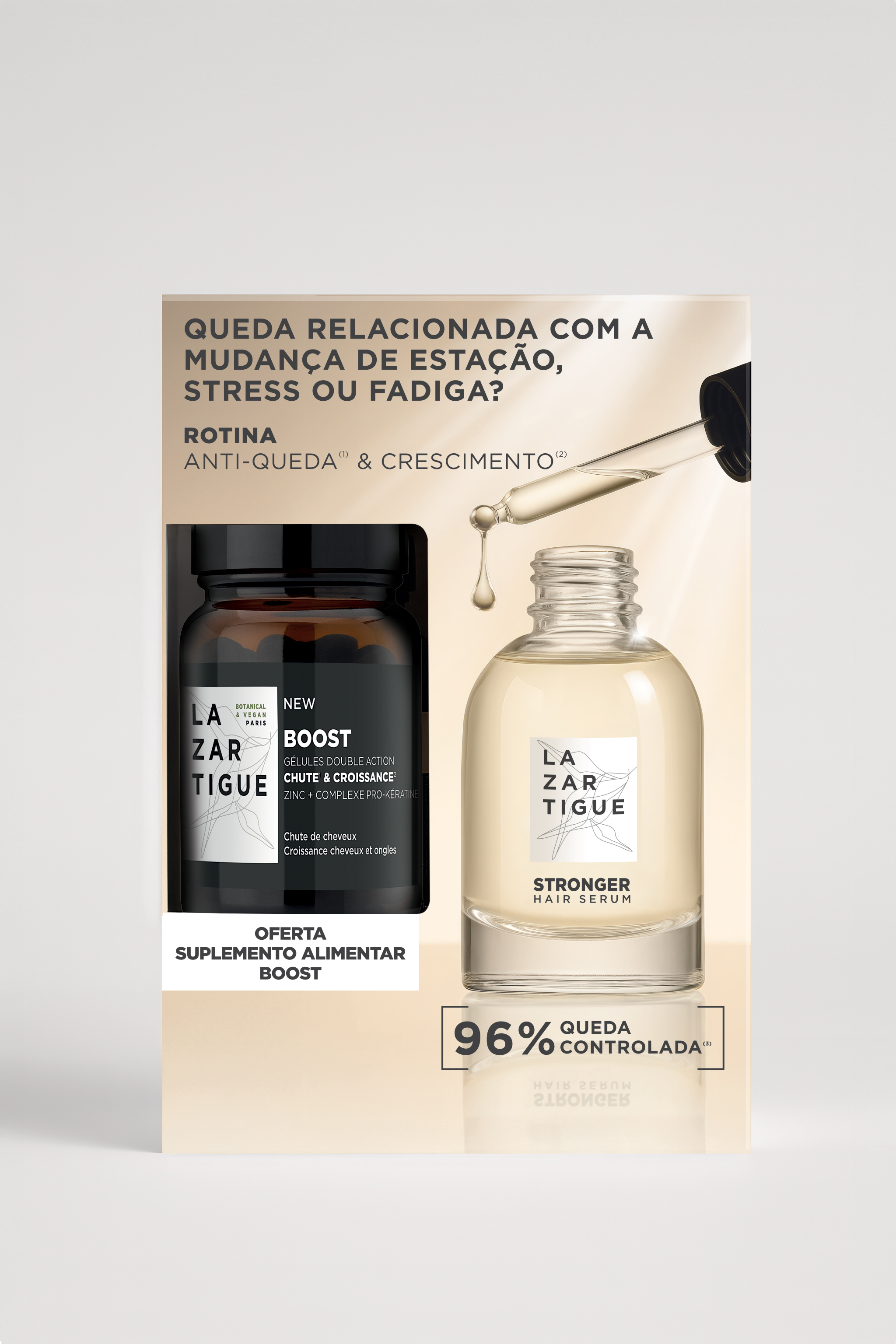 Lazartigue Serum Stronger 50ml + Oferta Boost 30caps