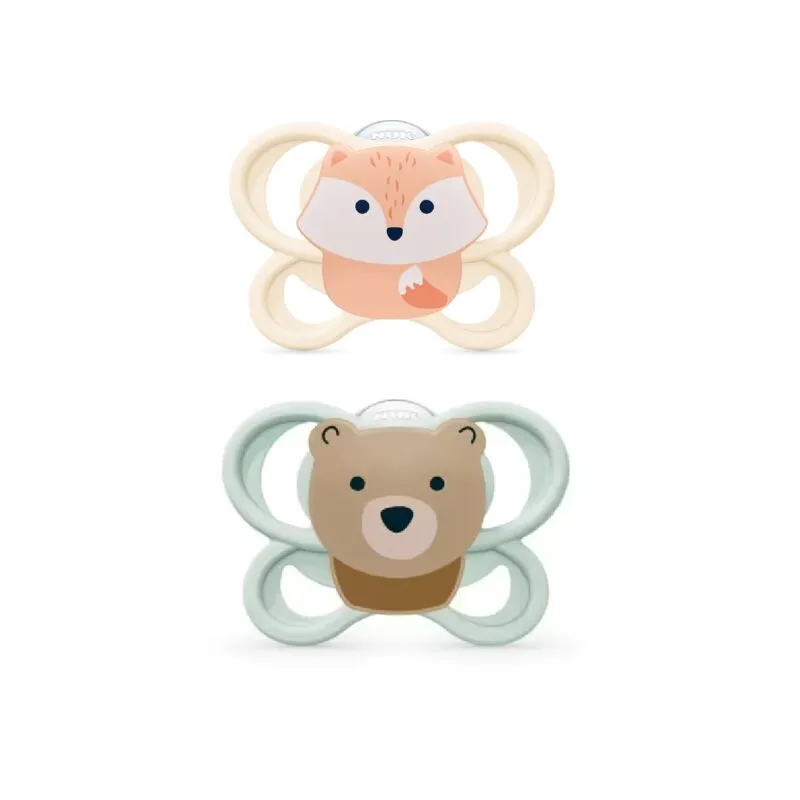 Nuk Perfect Match Air Chupeta Silicone Raposa/Urso 0-6M 2un
