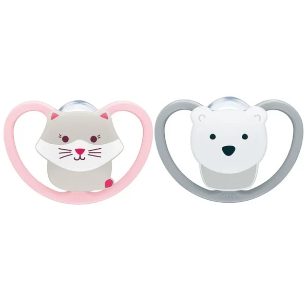 Nuk Perfect Match Air Chupeta Silicone Gato/Urso 18-36M 2un