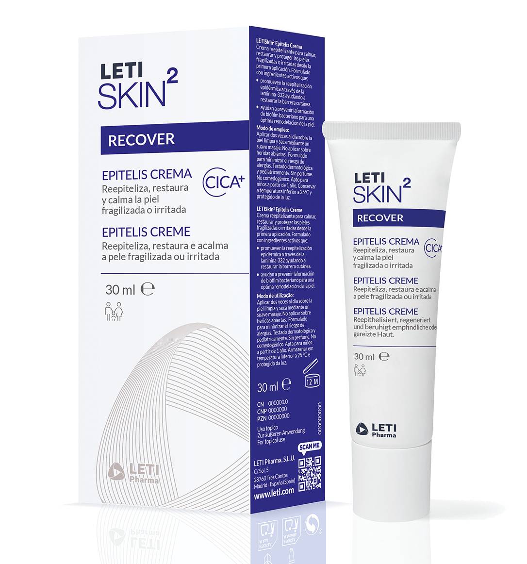 Leti Skin2 Recover Ephitelis Creme 30ml