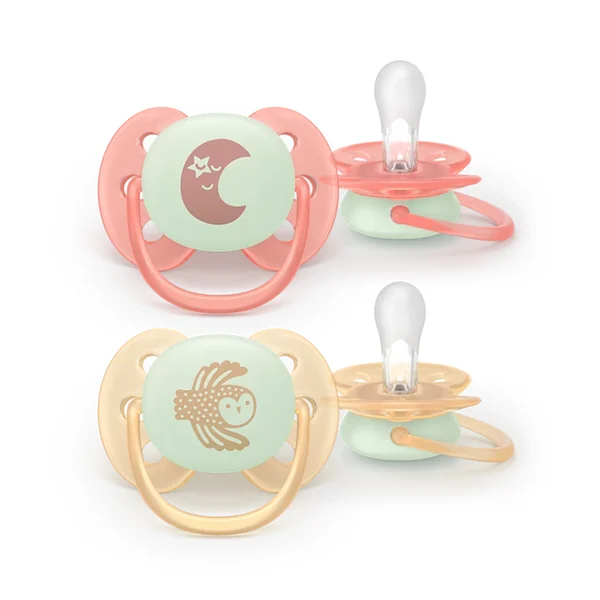 Philips Avent Chupeta Soft Night Lua/Coruja Menino 0-6M 2un