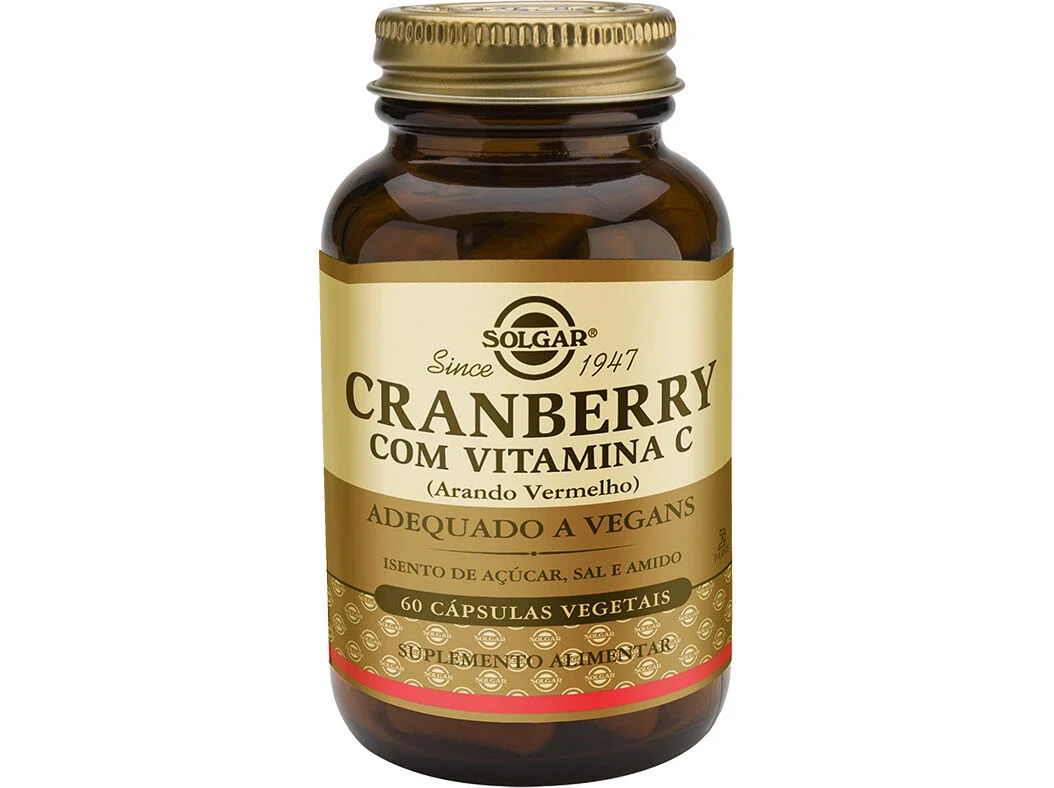 Solgar Cranberry com Vitamina C 60 cápsulas